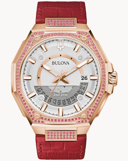Silver-Tone Dial Leather Strap Series X 98J123 | Bulova Silver-Tone Dial Leather Strap Series X 98J123 | Bulova